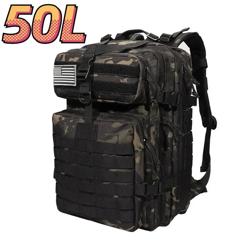 RangerTrek Tactical Backpack – 30L/50L Waterproof Nylon Outdoor Bag