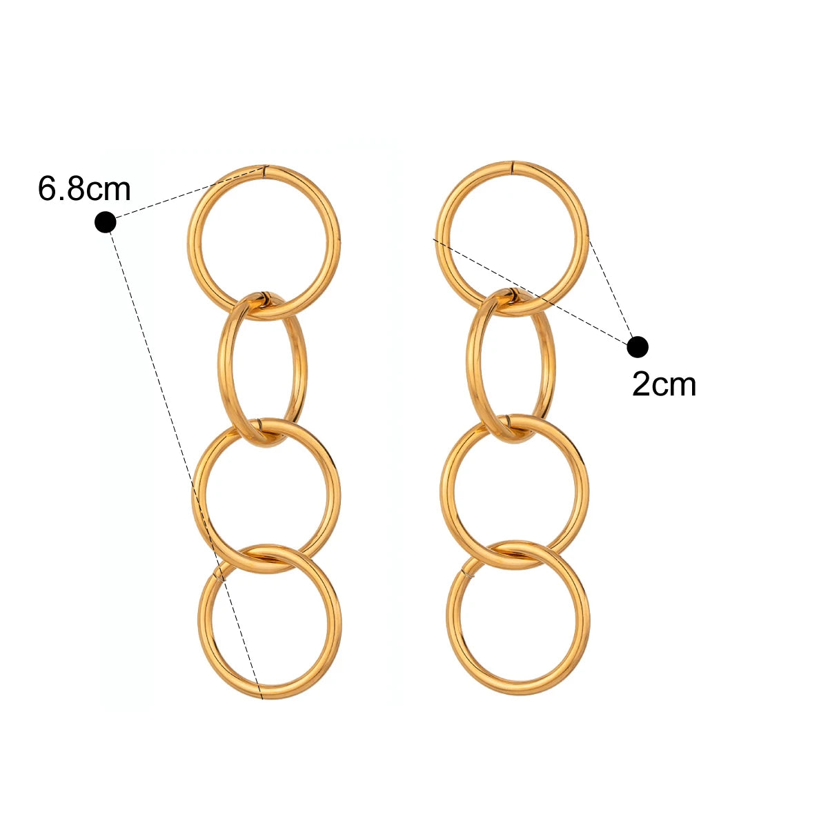 Circle Charm Jewelry Set – 18K Waterproof Style