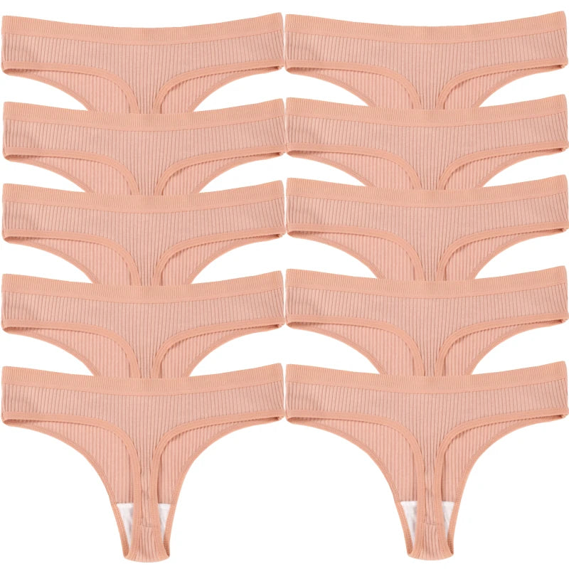 Cotton G-String Panties – Low Rise, Sexy – 3/10-Pack
