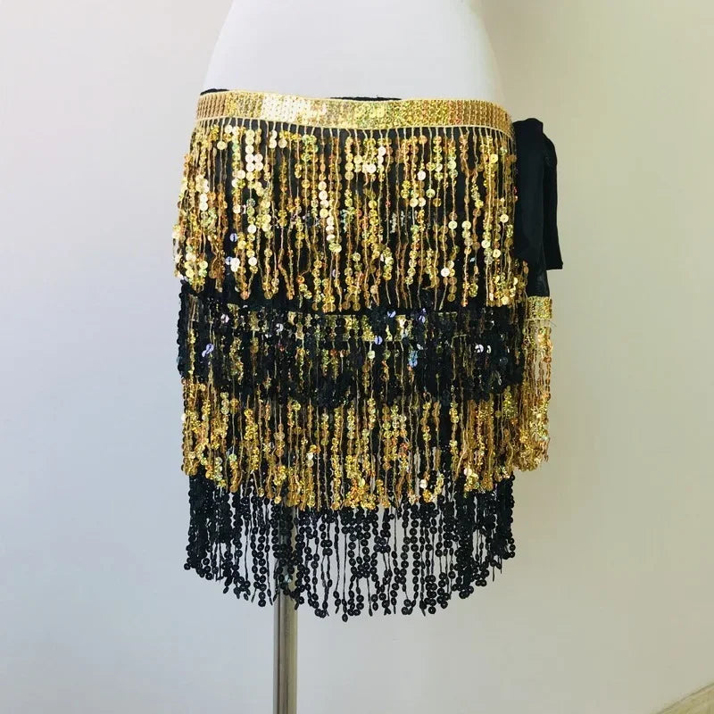 Sequin Tassel Mini Skirt — Dance & Party Ready