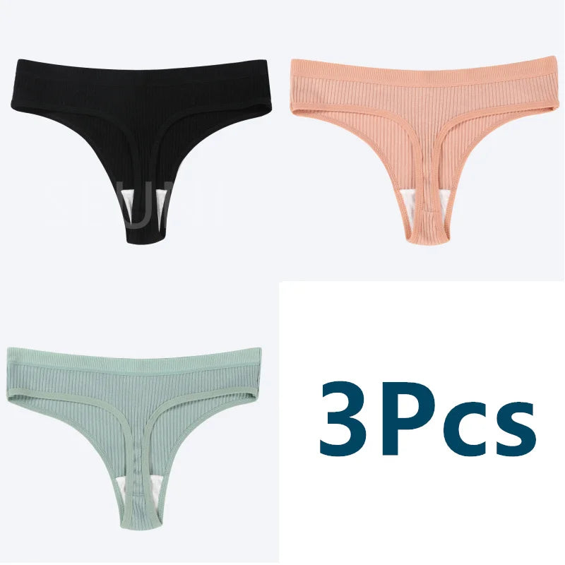 Cotton G-String Panties – Low Rise, Sexy – 3/10-Pack