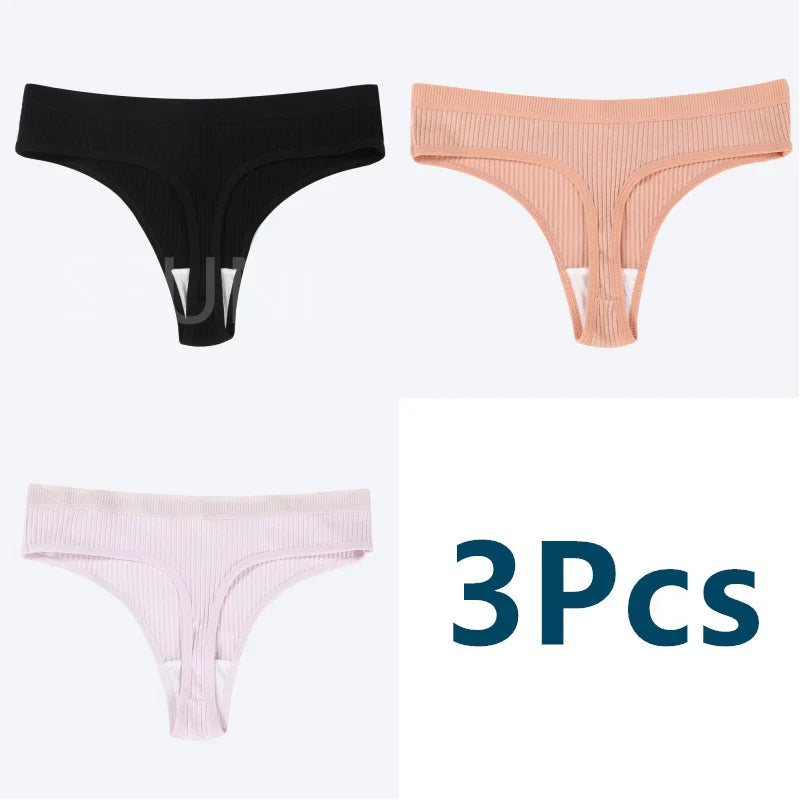 Cotton G-String Panties – Low Rise, Sexy – 3/10-Pack