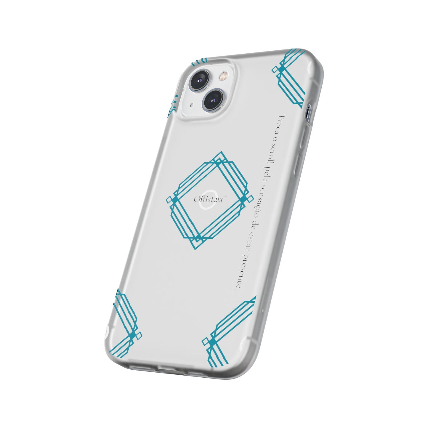 Troca o scroll pela sensação de estar presente.  -Capa Flexível Geométrica | OffIsLux™
