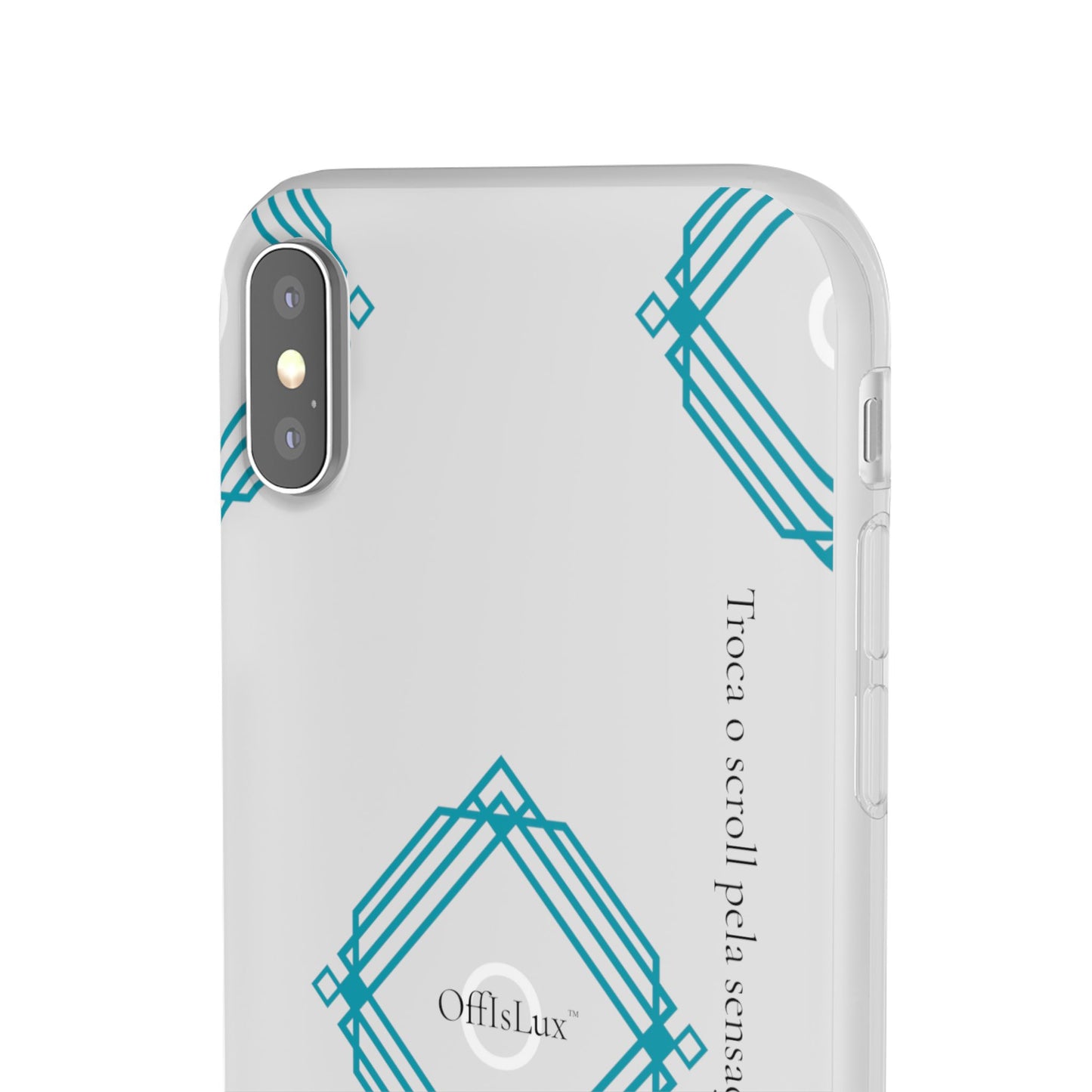 Troca o scroll pela sensação de estar presente.  -Capa Flexível Geométrica | OffIsLux™