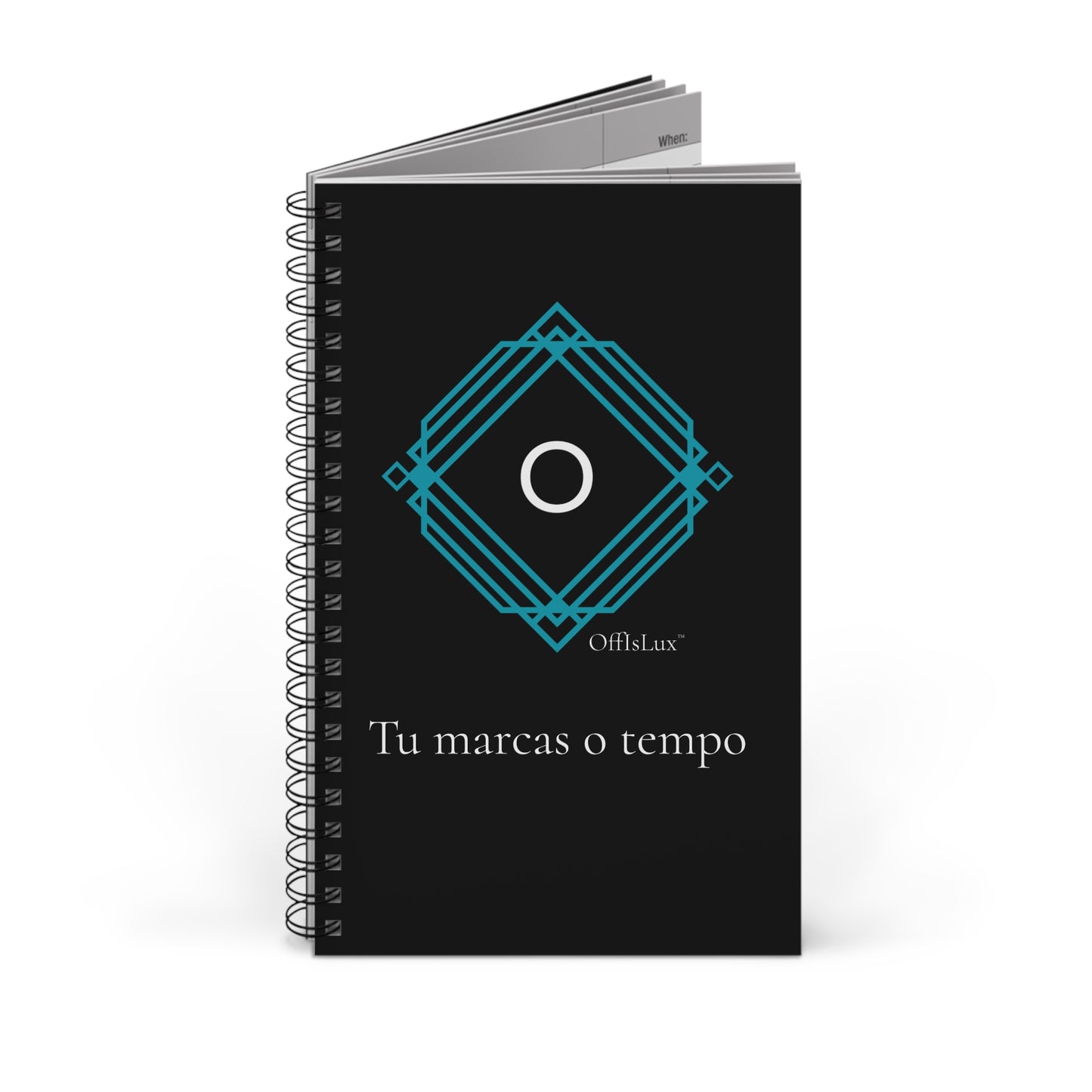 Black Edition - Tu marcas o tempo - Caderno  | OffIsLux™