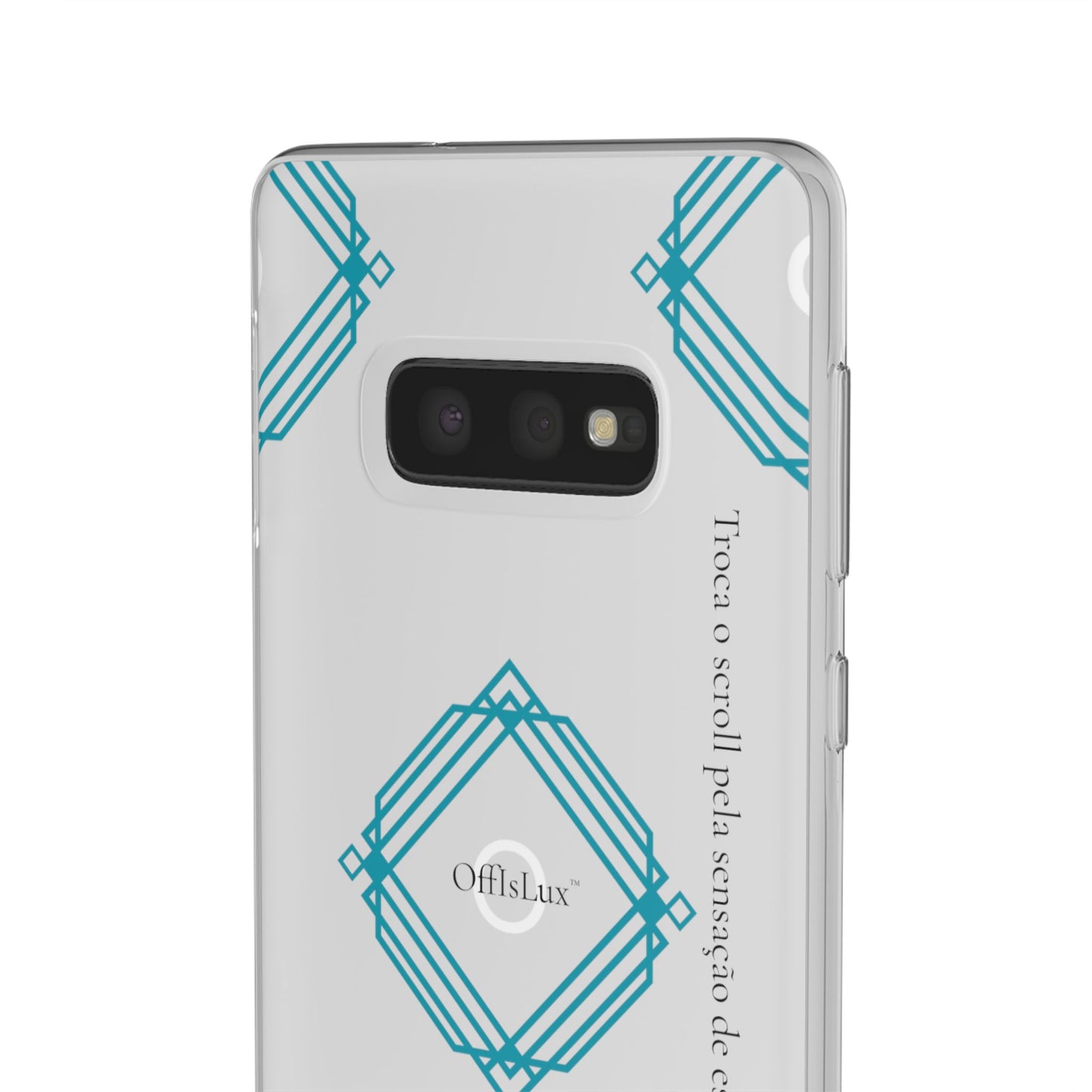 Troca o scroll pela sensação de estar presente.  -Capa Flexível Geométrica | OffIsLux™