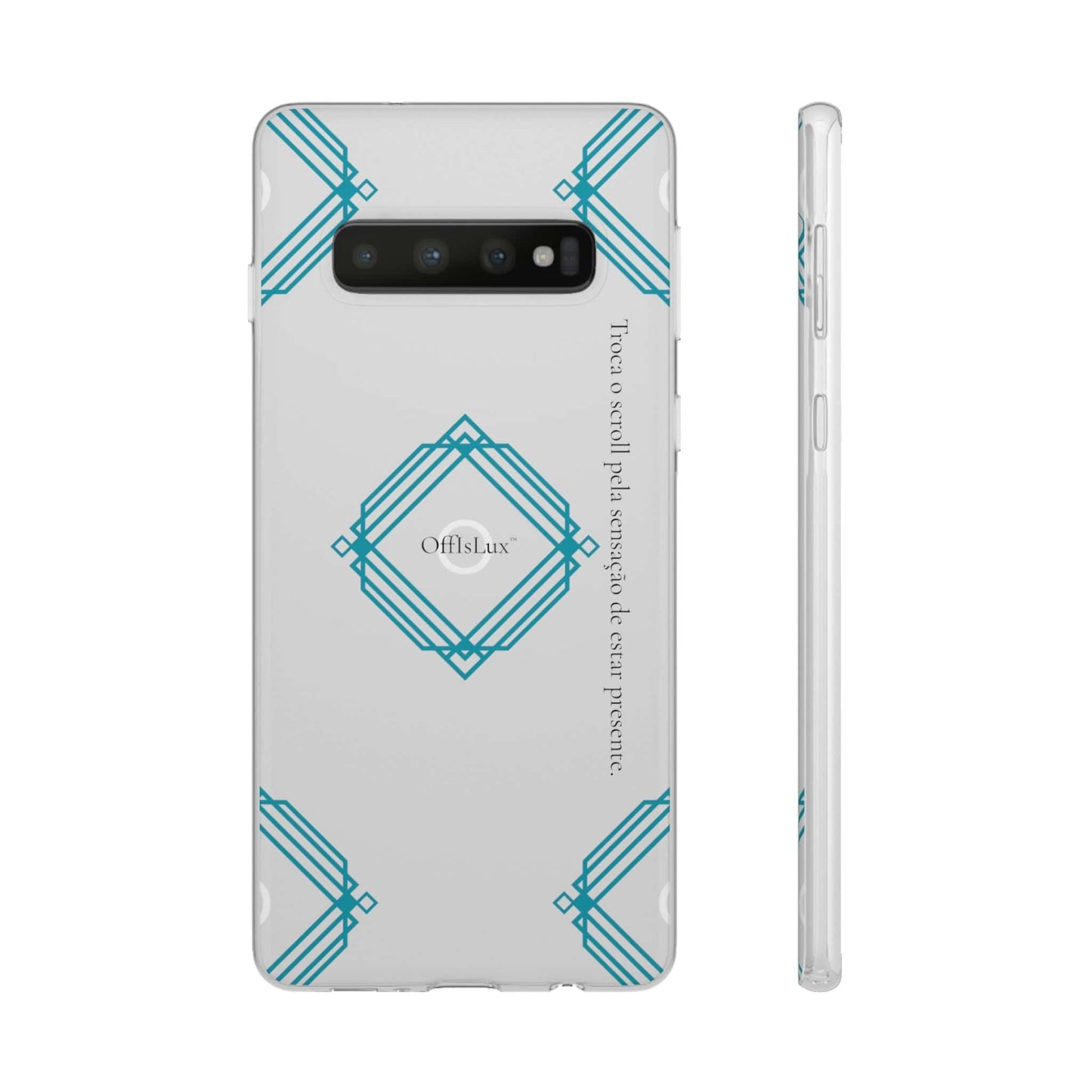Troca o scroll pela sensação de estar presente.  -Capa Flexível Geométrica | OffIsLux™