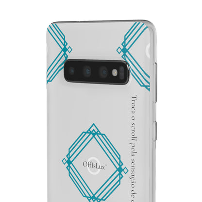 Troca o scroll pela sensação de estar presente.  -Capa Flexível Geométrica | OffIsLux™