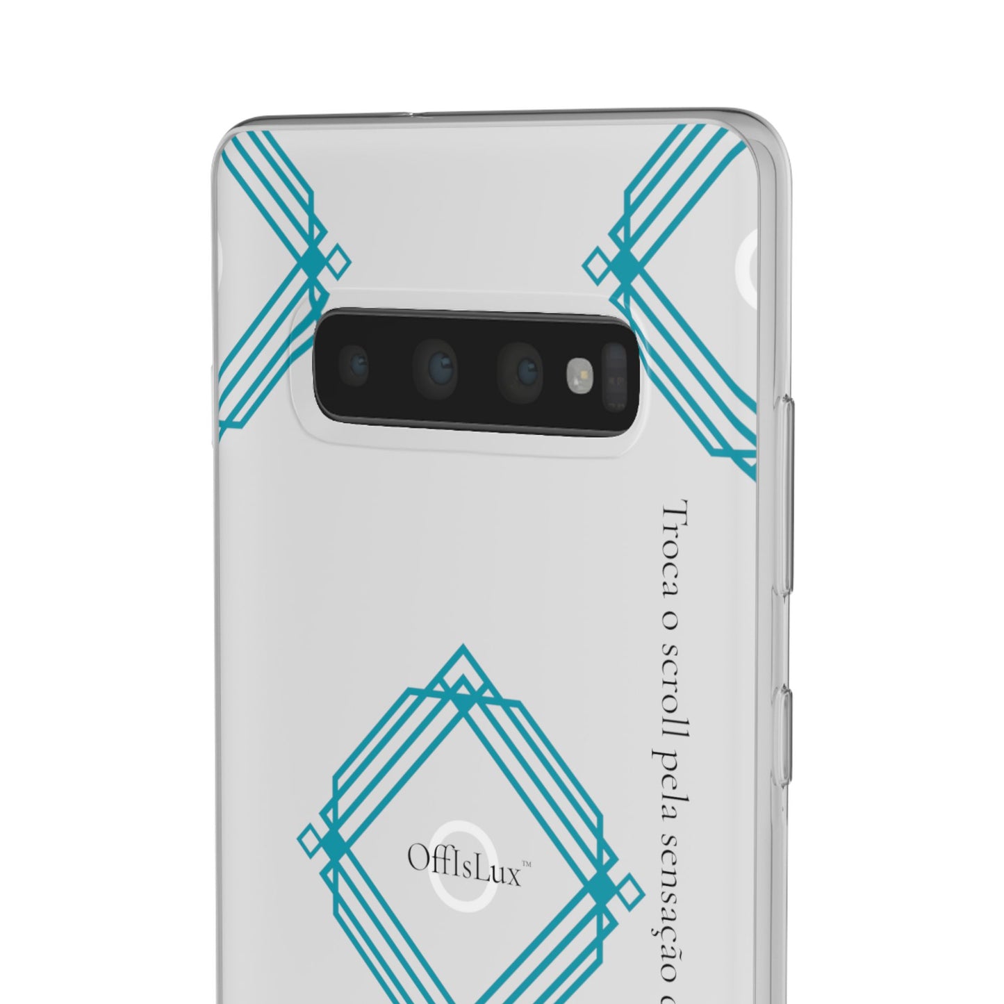 Troca o scroll pela sensação de estar presente.  -Capa Flexível Geométrica | OffIsLux™