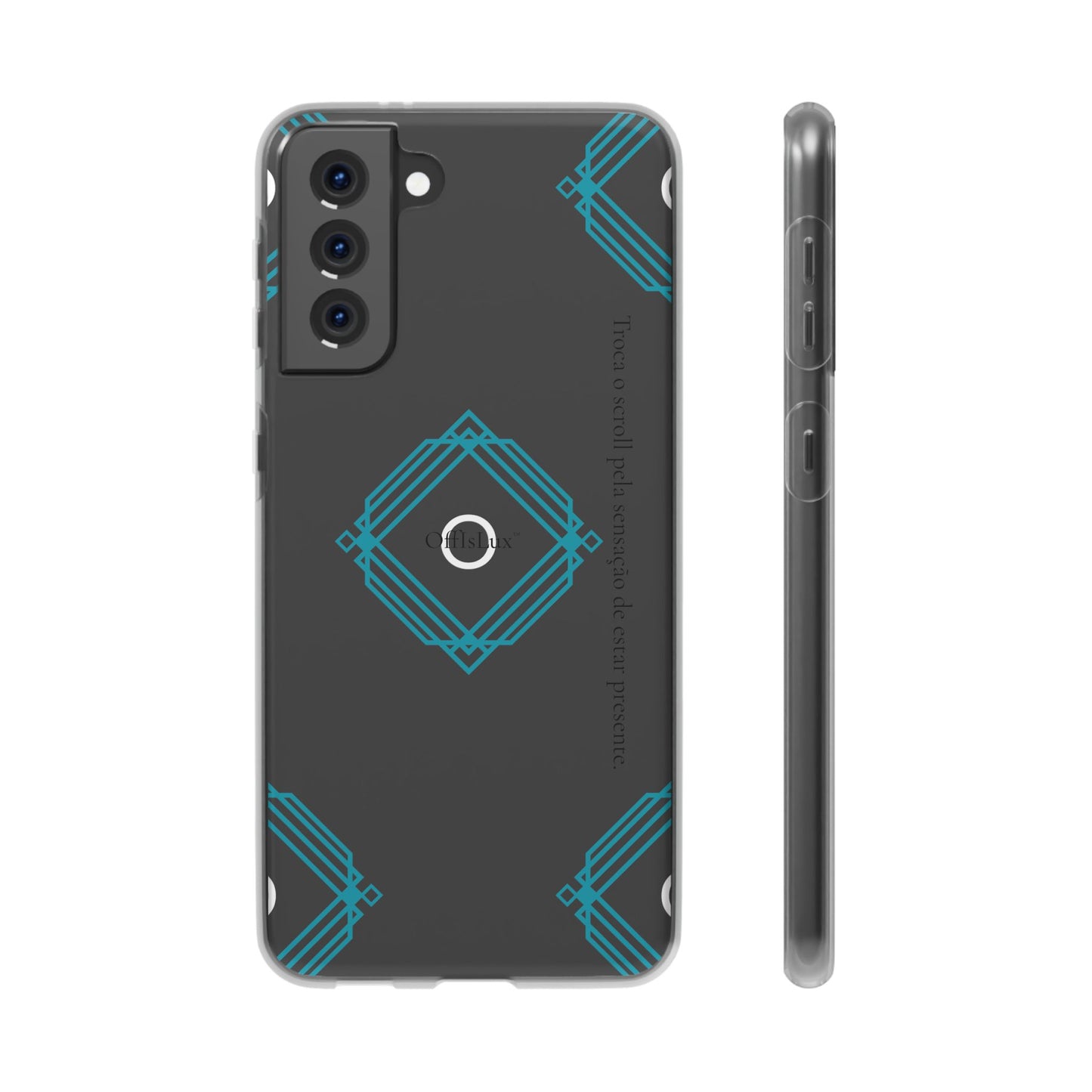Troca o scroll pela sensação de estar presente.  -Capa Flexível Geométrica | OffIsLux™