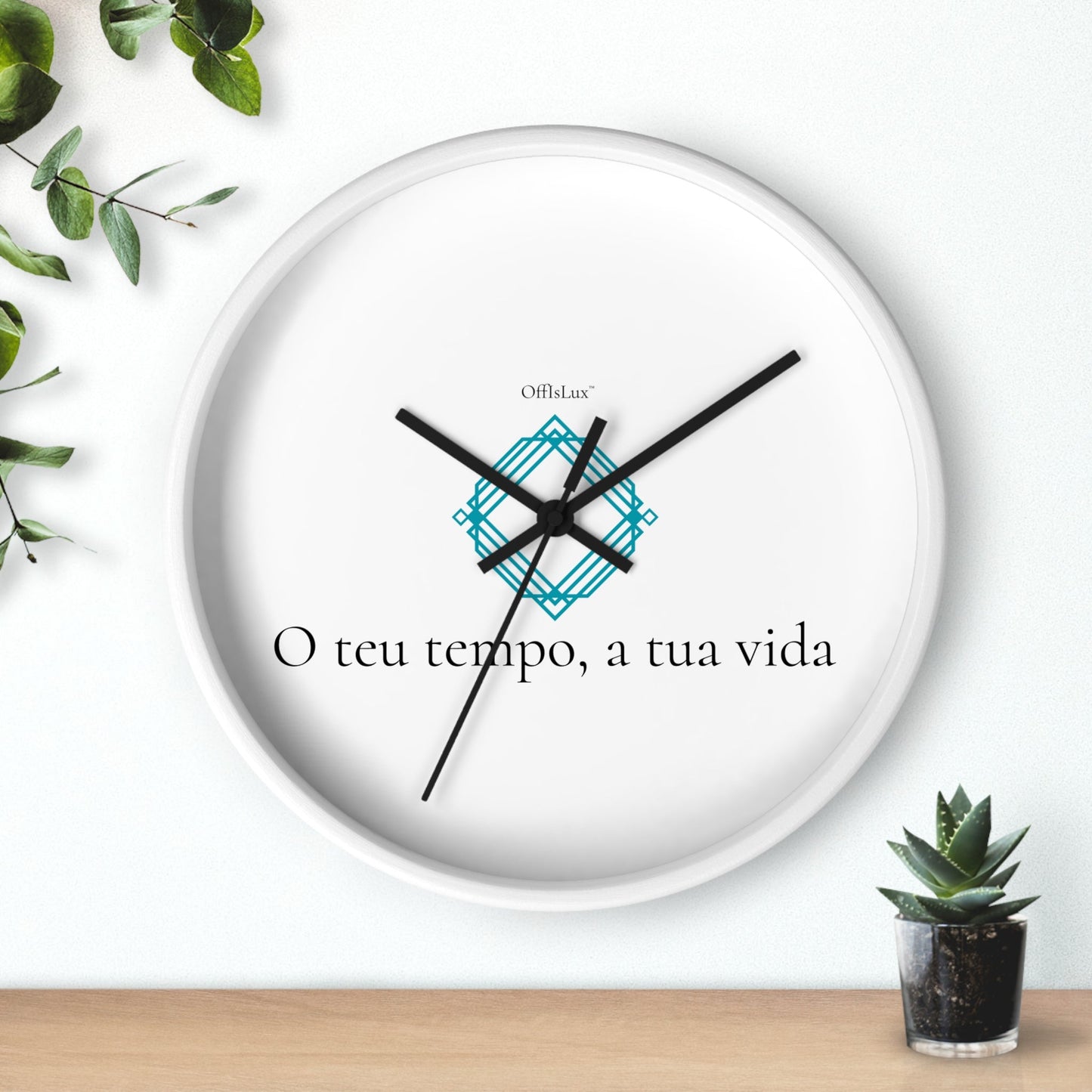 O teu tempo, a tua vida – Relógio de Parede | OffIsLux™