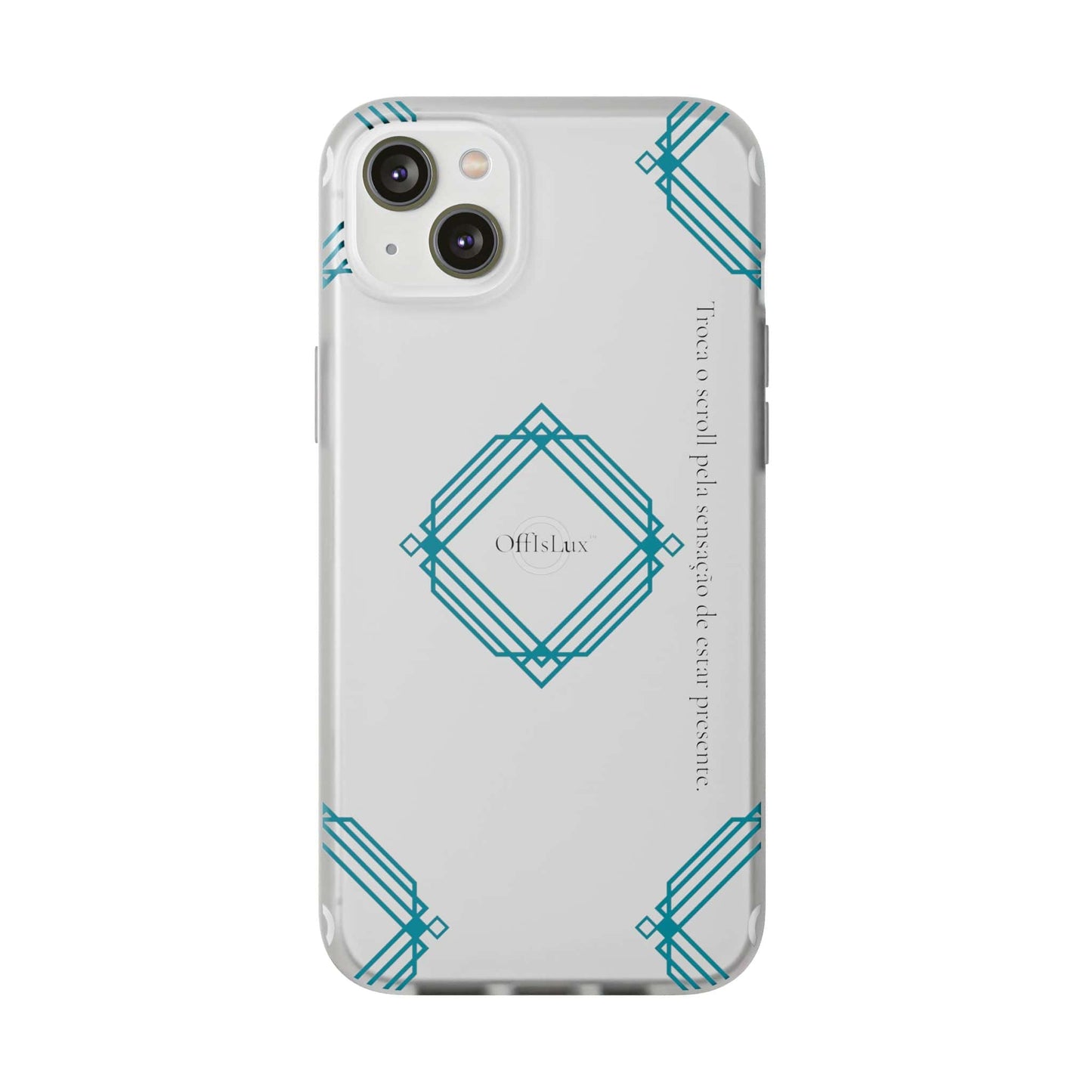 Troca o scroll pela sensação de estar presente.  -Capa Flexível Geométrica | OffIsLux™