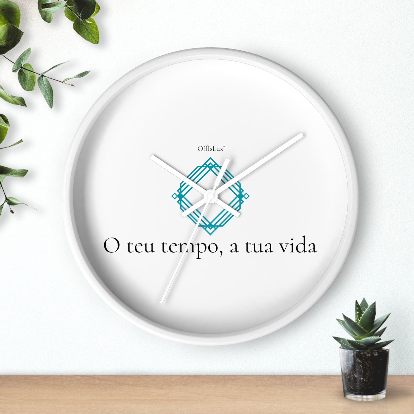 O teu tempo, a tua vida – Relógio de Parede | OffIsLux™