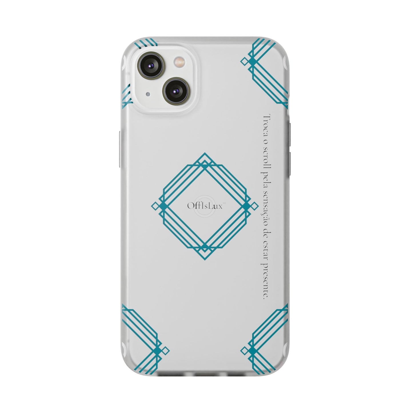 Troca o scroll pela sensação de estar presente.  -Capa Flexível Geométrica | OffIsLux™