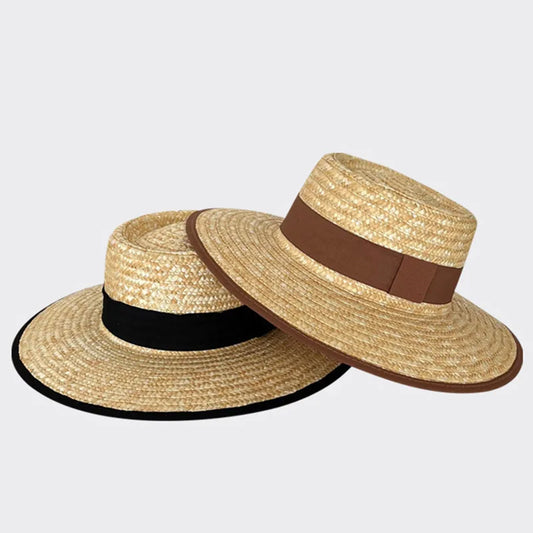 Wide Brim Straw Panama Hat – UPF Sun Protection Fedora for Beach