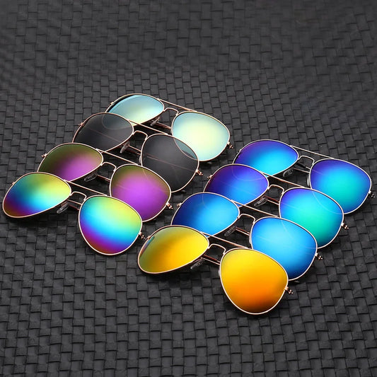 DiamondEdge | Vintage Rimless Square Shades – Metal Frame, Big Shine