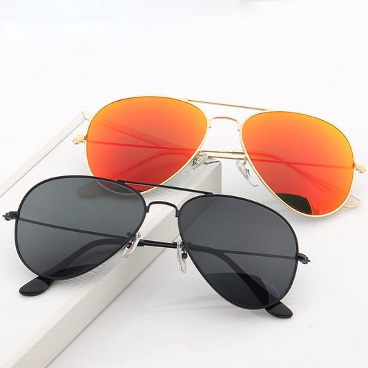 DiamondEdge | Vintage Rimless Square Shades – Metal Frame, Big Shine