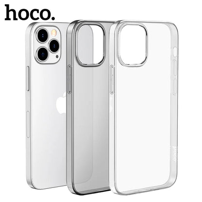 HOCO Ultra-Thin Clear TPU Case – iPhone 13 to 15 Plus | Soft & Slim Transparent Cover