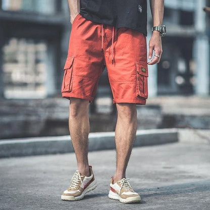 Baggy Hip-Hop Cargo Shorts with Elastic Waist