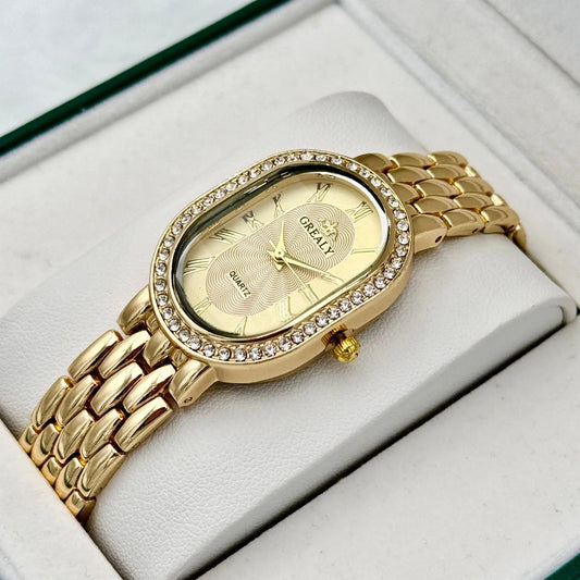 Vintage Multi-sided Glass Watch – Unique Luxury Design