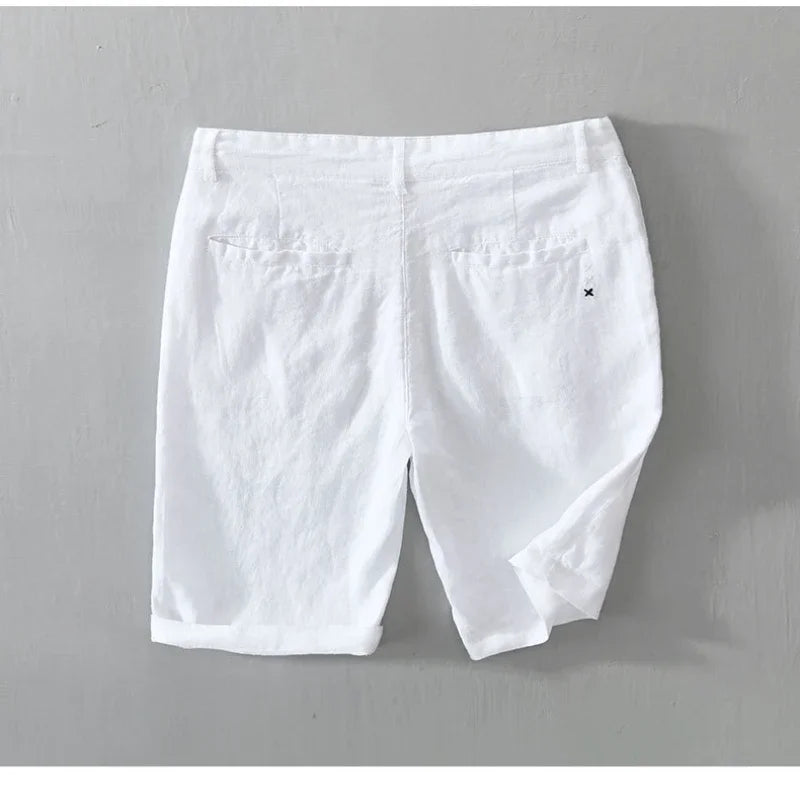 100% Linen Slim Shorts – Summer Streetwear