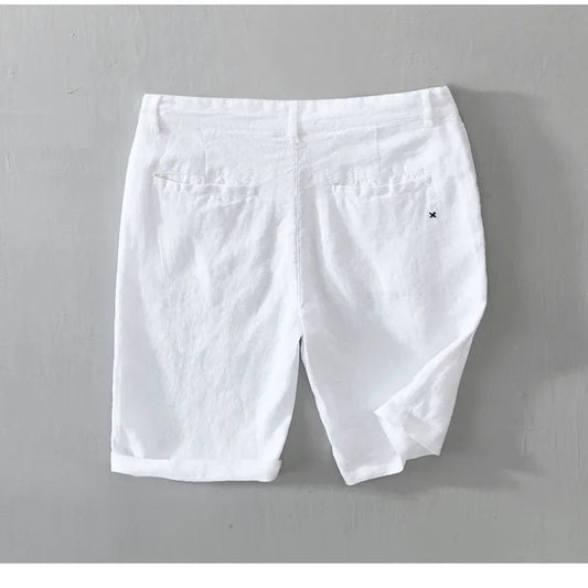 100% Linen Slim Shorts – Summer Streetwear