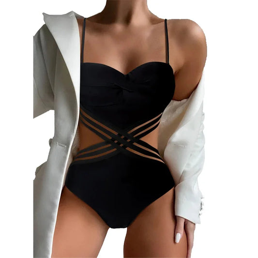 Cut-Out One-Piece with Push-Up & Brazilian Bottom