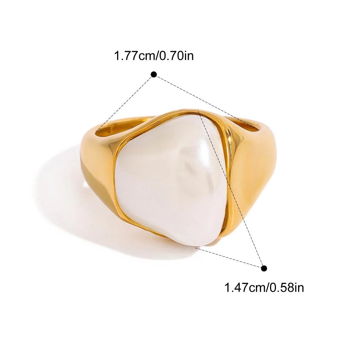 Shell Pearl Jewelry Set – Gold-Plated Trio