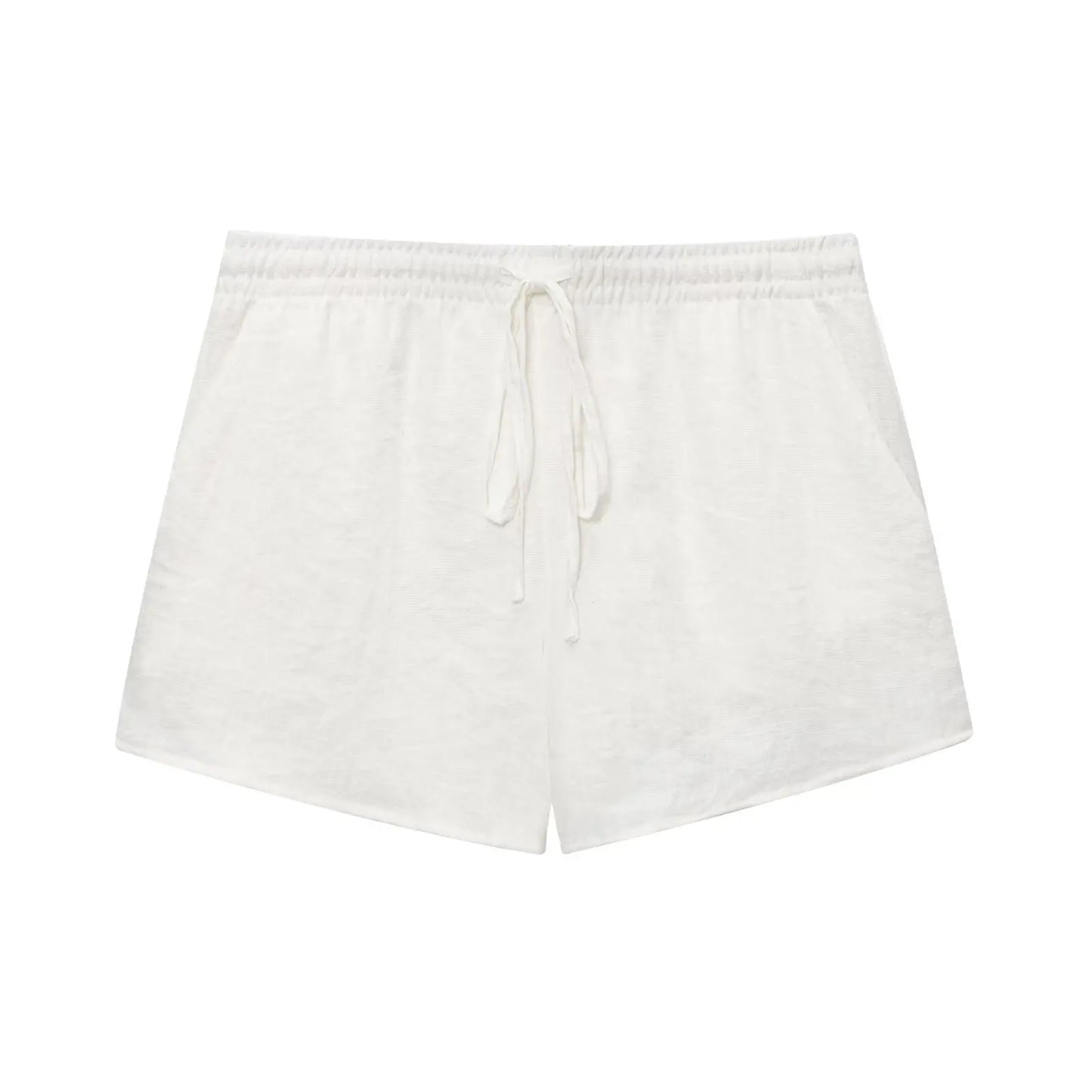 V-Neck Backless Sleeveless Top & Drawstring Slim Shorts Set – Chic Two Piece