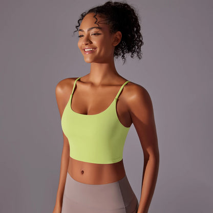 Breathable Sports Bra — Quick-Dry Nylon Seamless Yoga Vest