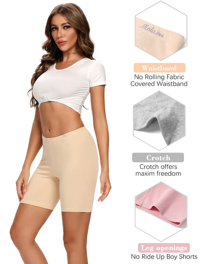 Plus Size Cotton Underwear – High Waist, Soft – 4-Pack