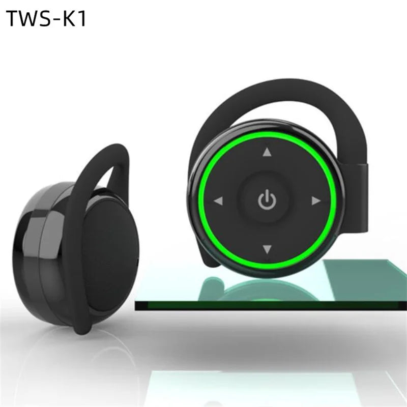 TWS Over-Ear Wireless Headphones Bluetooth 5.0 – Som Lossless, Gancho para Ouvido e Dual Mode para Jogos e Música