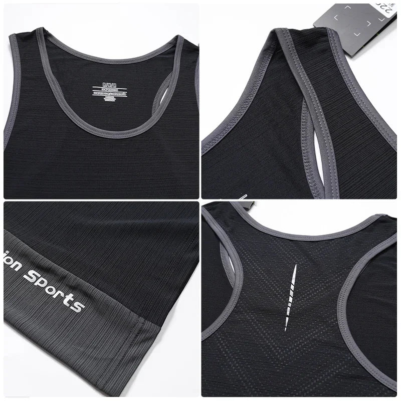 Running Sweatshirt Vest – Marathon Fitness Sleeveless Undershirt