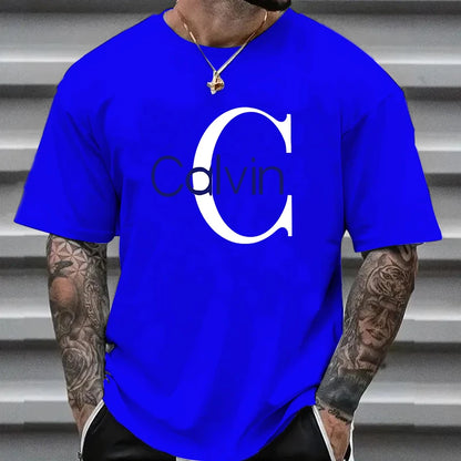 Letter Print Cotton Tee – Casual Urban
