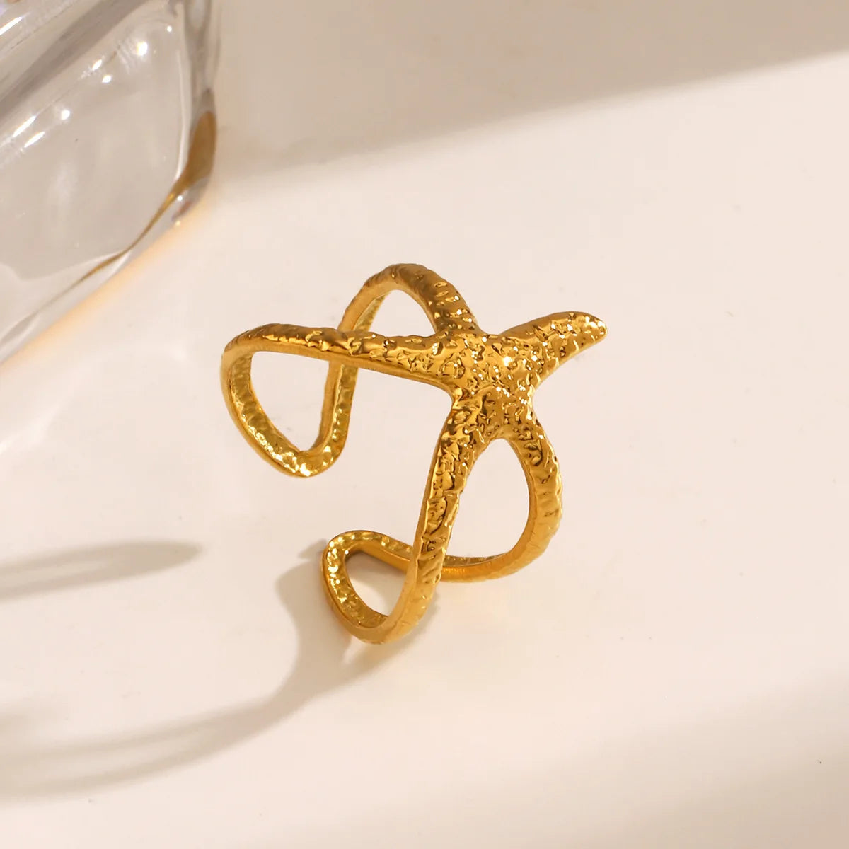 Starfish Open Ring – Waterproof Gold or Silver