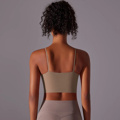 Breathable Sports Bra — Quick-Dry Nylon Seamless Yoga Vest