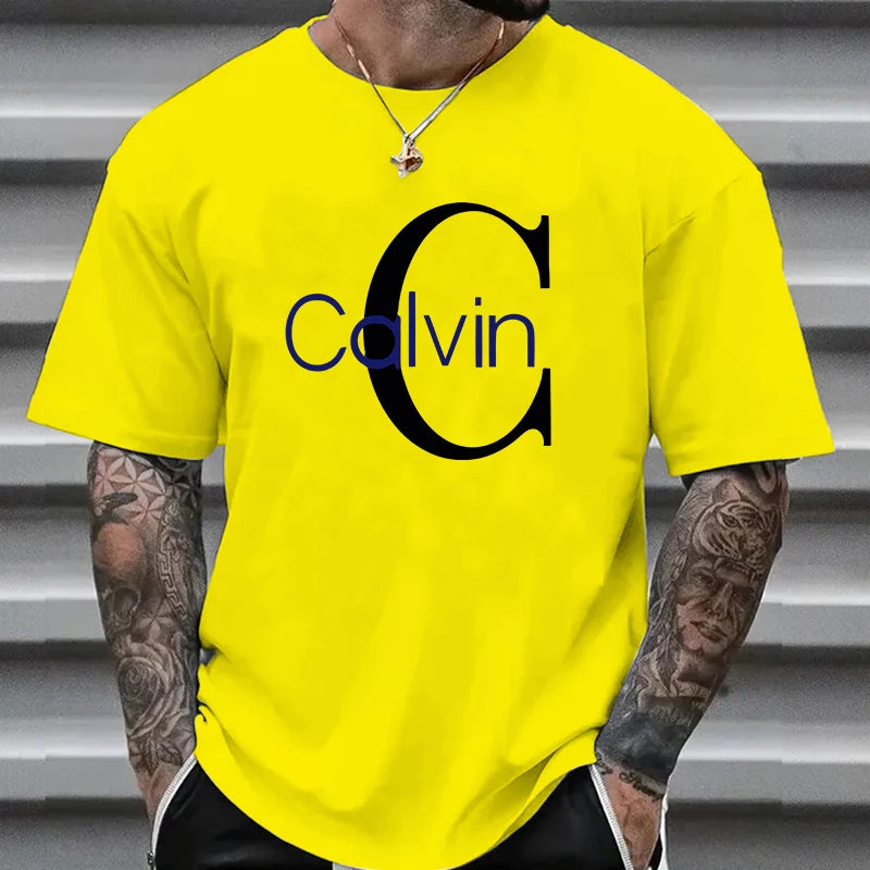 Letter Print Cotton Tee – Casual Urban