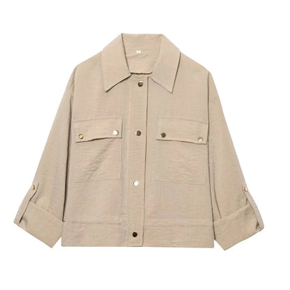 Cropped Button Bomber