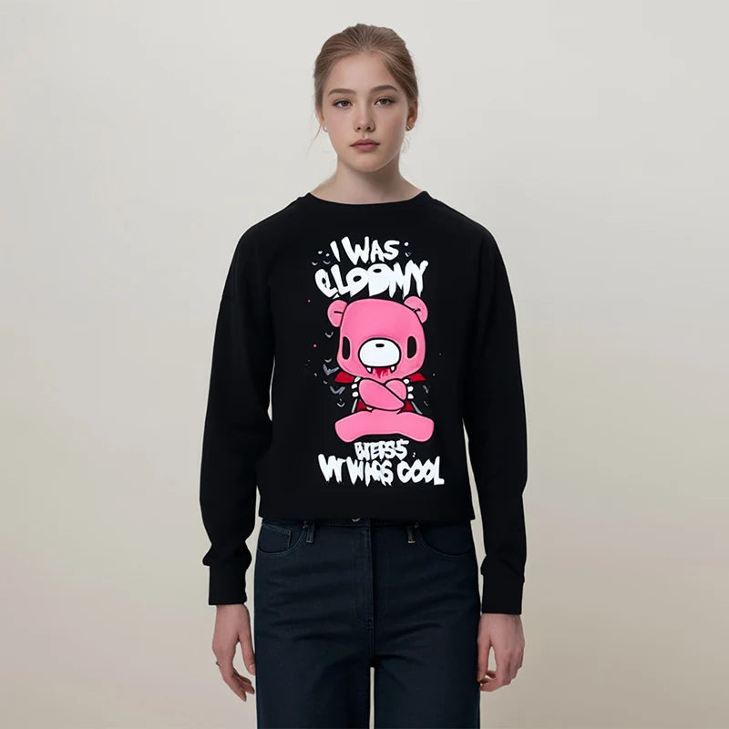 Subculture Bear Hoodie — Loose Fit, Black, Urban Street Style
