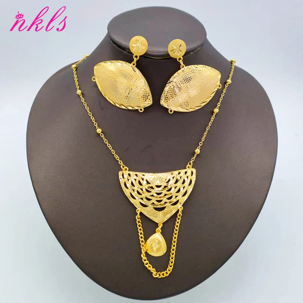 Gold Plated Drop Set – Bohemian Wedding Gift