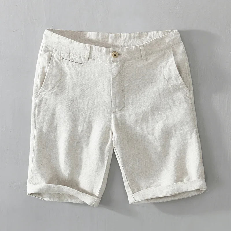 100% Linen Slim Shorts – Summer Streetwear