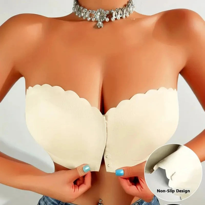 Front Button Strapless Bra – Casual, Comfortable