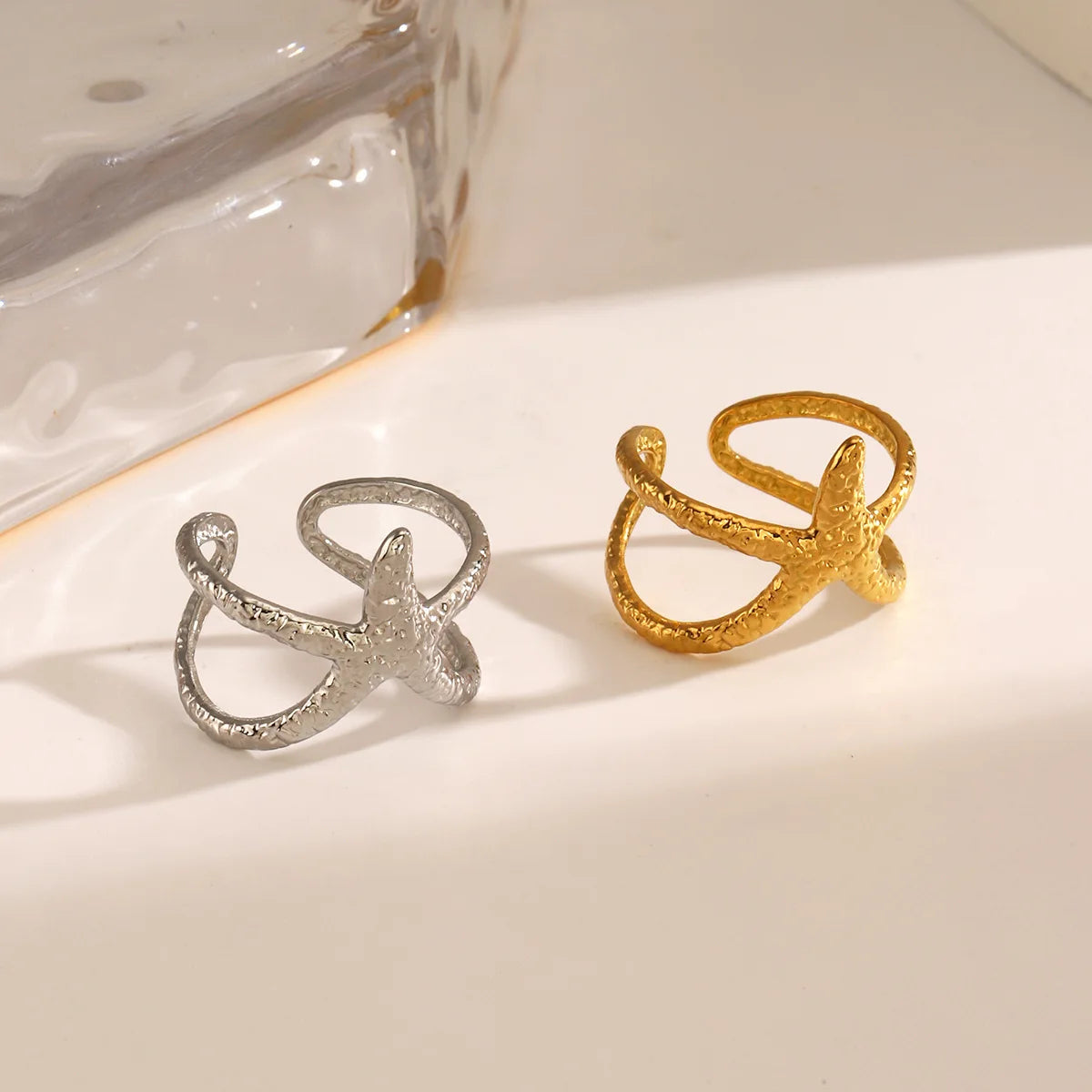 Starfish Open Ring – Waterproof Gold or Silver