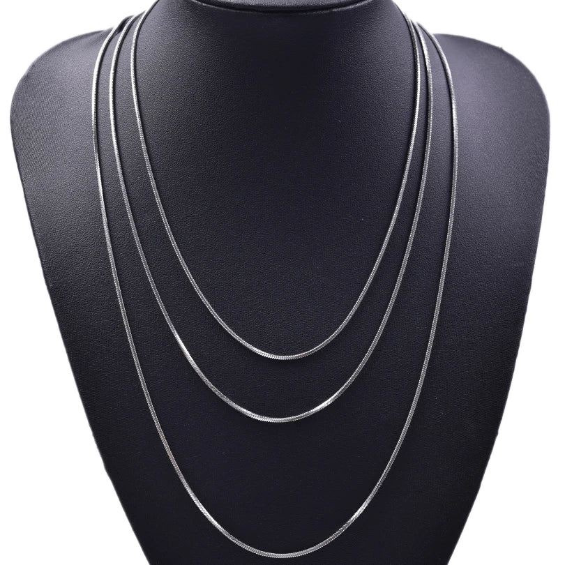 Snake Chain Necklace – Stainless Steel, 45–70cm
