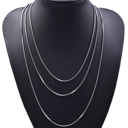 Snake Chain Necklace – Stainless Steel, 45–70cm