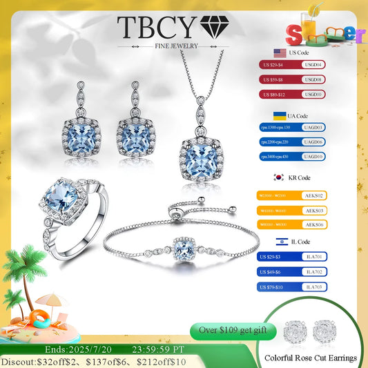 Blue Topaz Jewelry Set – Party Statement Collection