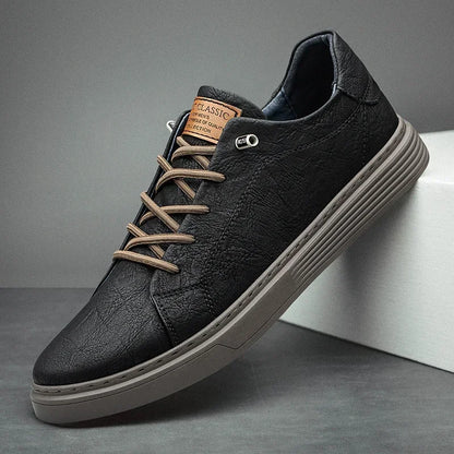 Genuine Leather Oxford Shoes — Italian Style with Rubber Sole