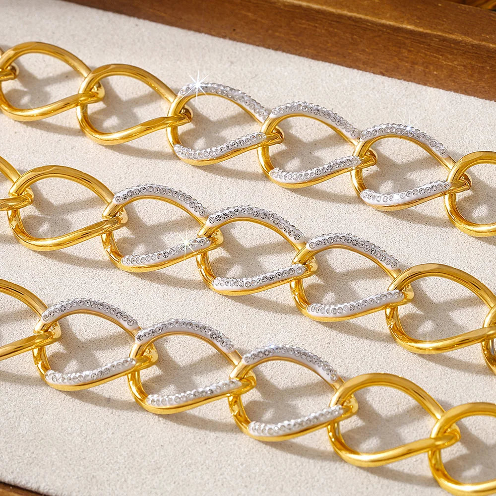 Chain Link Bangle – Gold Stainless Steel Bracelet for Women