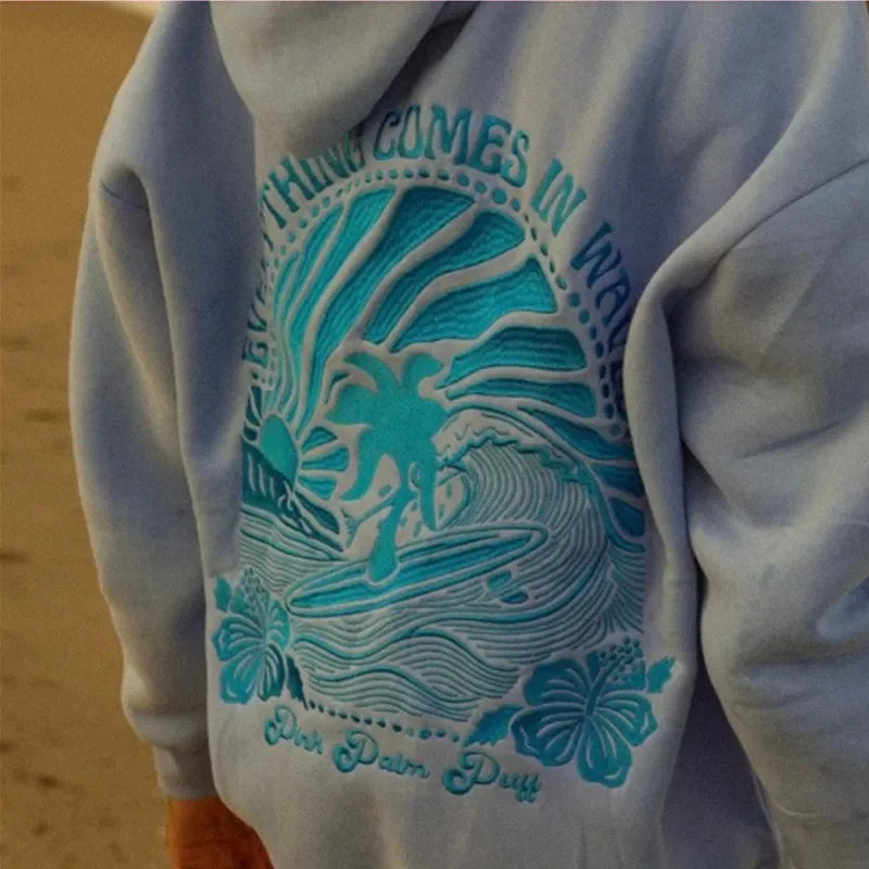PALM PUFF Graphic Hoodie — Plush Lined, Seasonal Streetwear
