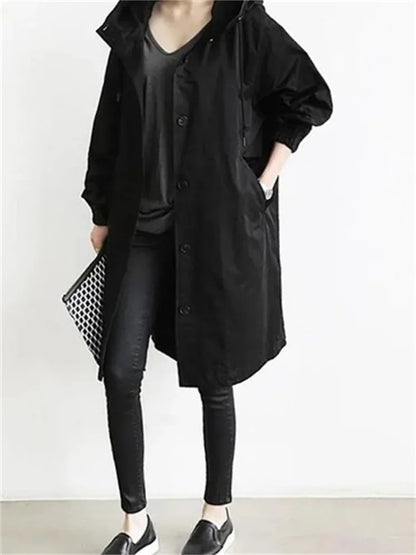 Hooded Long Overcoat